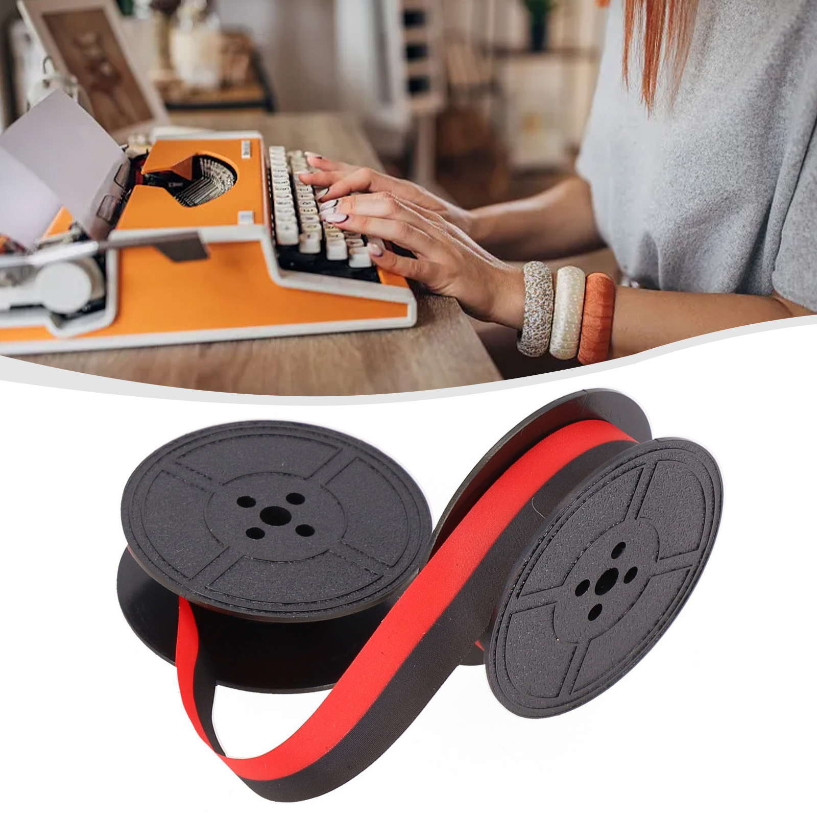 Typewriter Ribbon Roll - 1 세트 타자기 잉크 리본 휴대용