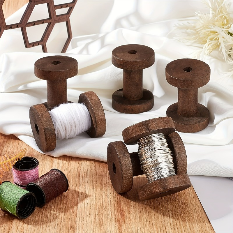 Typewriter Ribbon Roll - 6개 빈티지 나무 스풀 DIY 릴