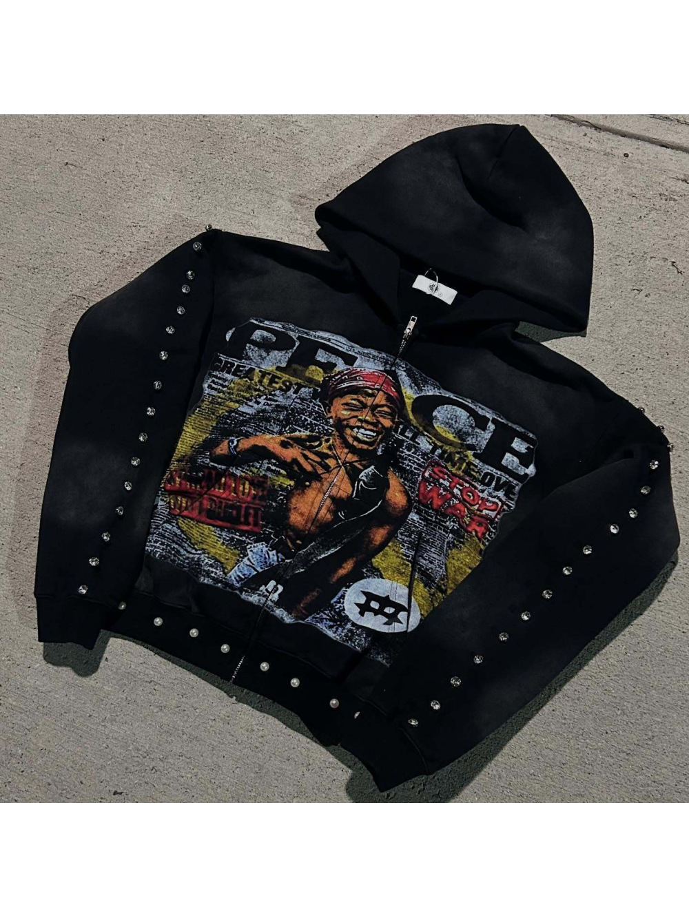 2026년 신상 미국 힙합 루즈핏 후드티 스트릿 아트  - Vintage Zip Hoodie 리뷰 및 가격