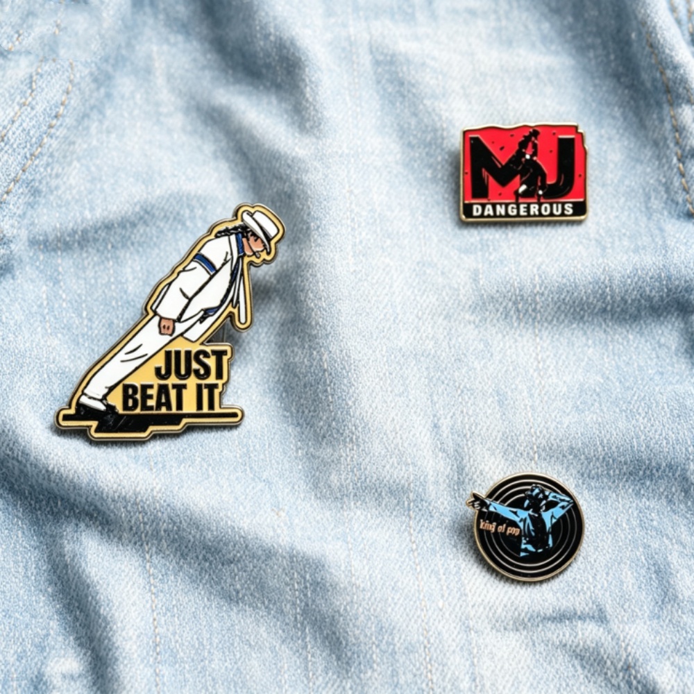 빈티지 스타일의 팝 음악 왕을 기념하는 에나멜 뱃지 세 - Vintage Collectible Pins 리뷰 및 가격