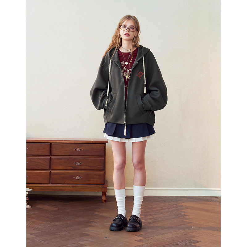 엘프색 여성용 빈티지 스타일 지퍼형 후디, 행성 그래픽 - Vintage Zip Hoodie 리뷰 및 가격
