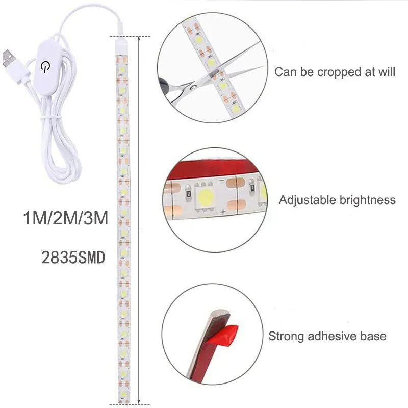 2835 LED 스트립 라이트 터치 감지 5V USB  - Typewriter Ribbon Roll 리뷰 및 가격